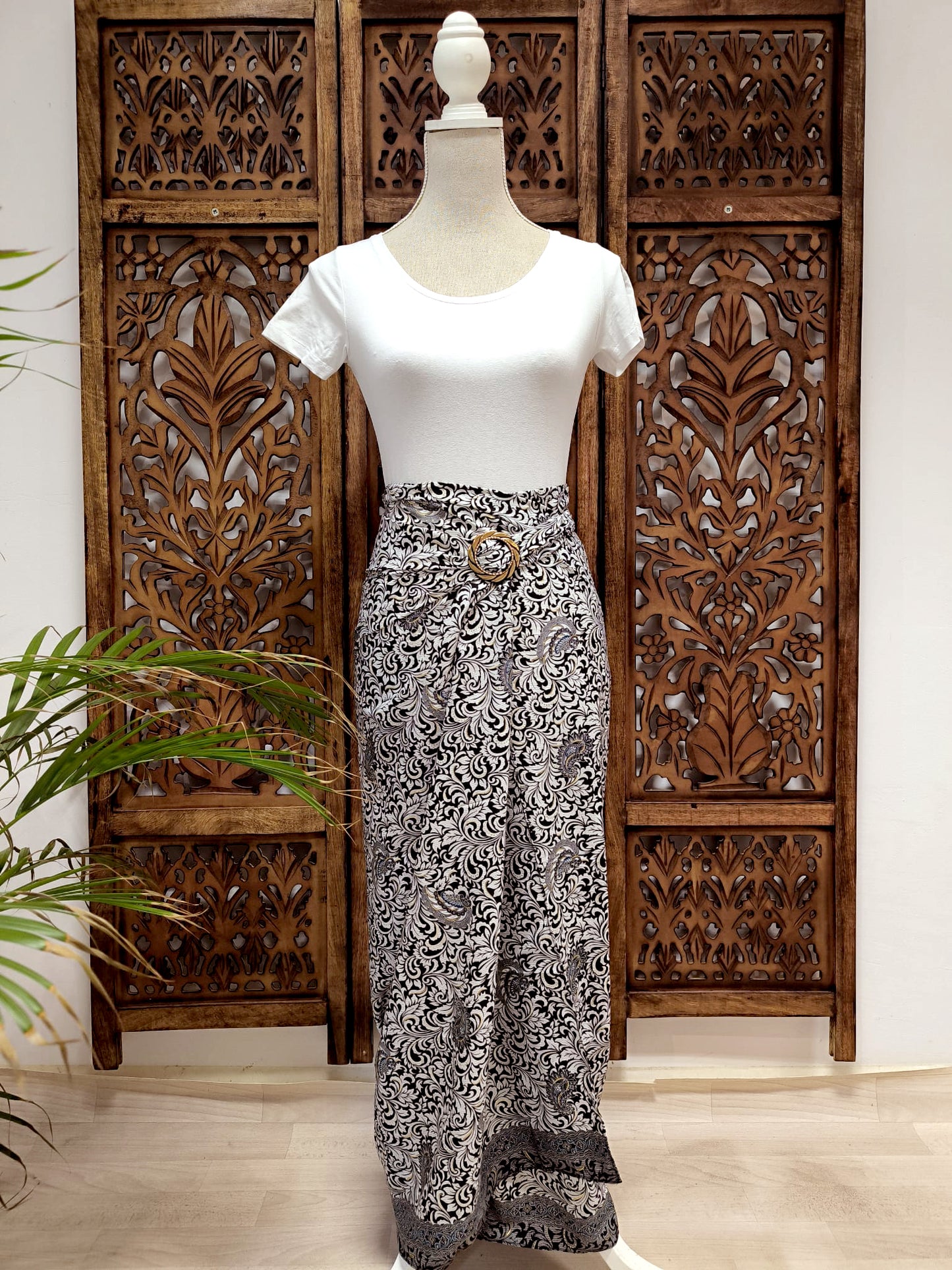 Wikkelrok sarong Garuda Silver (met gesp)