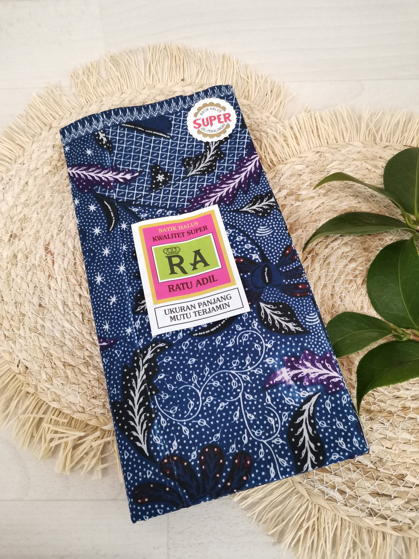 Traditionele sarong Ratu Adil model 3 blauw