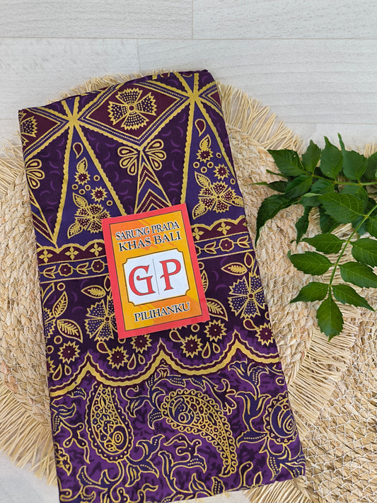 Traditionele sarong Prada Bali Keong Paars