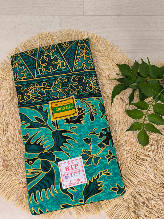Traditionele sarong Prada Bali Burung Turquoise