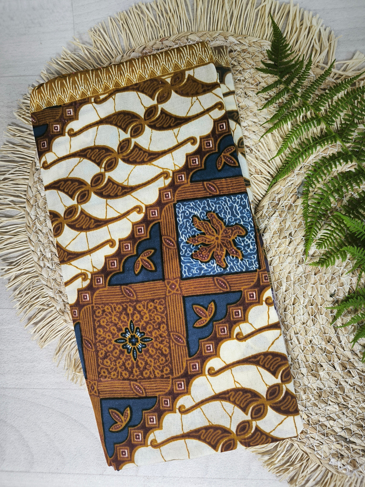 Traditionele sarong Ratu Adil model 4 - blauw