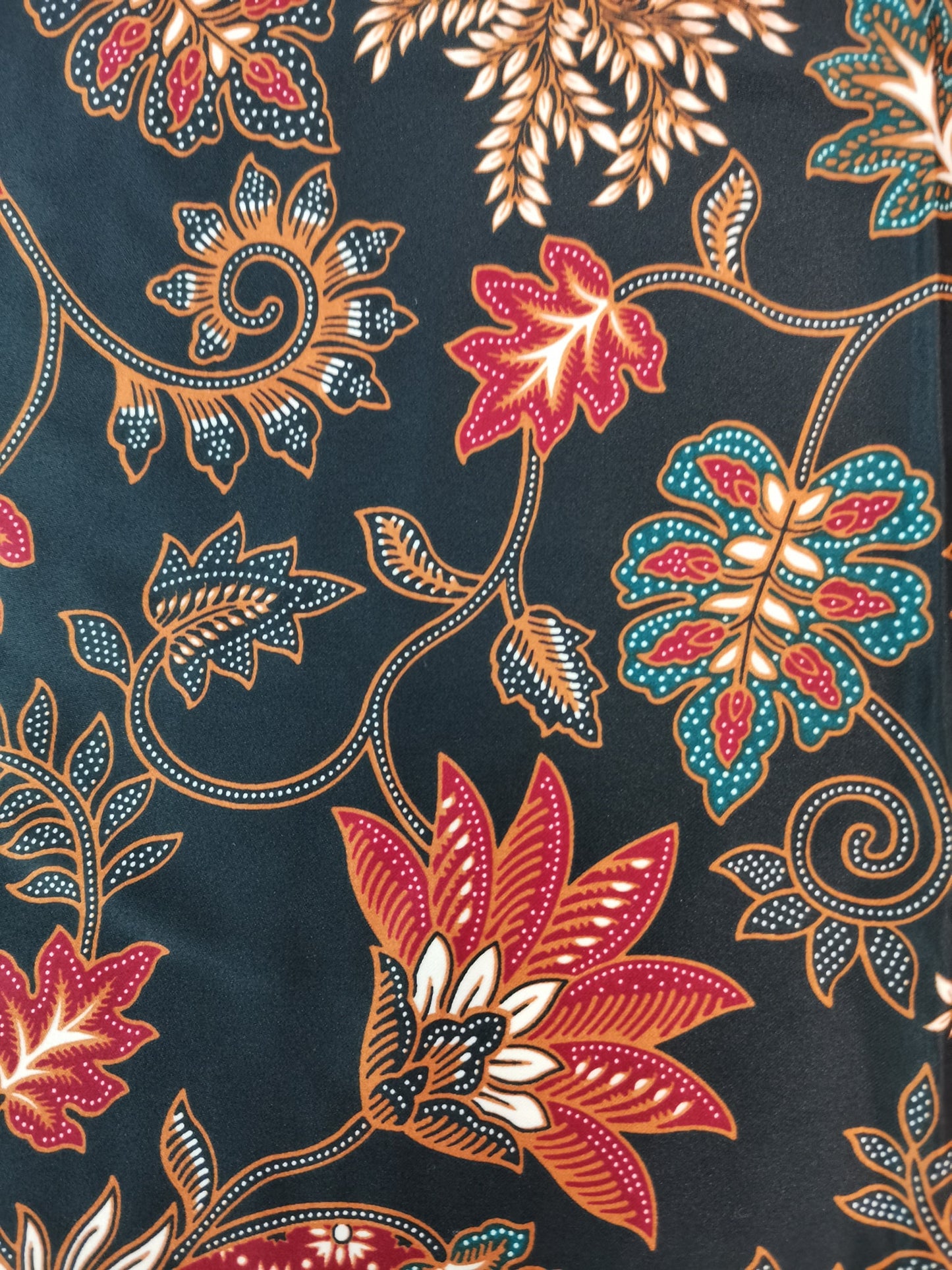 Kimono type 5, zwart met bordeaux