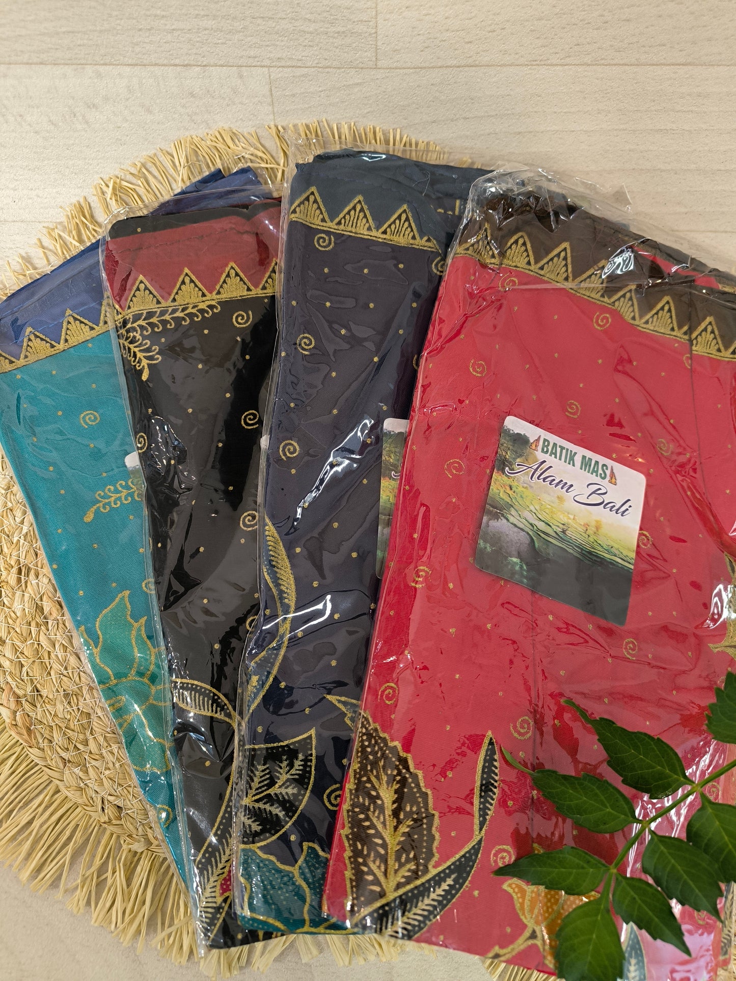Traditionele sarong Batik Mas - Donkerblauw