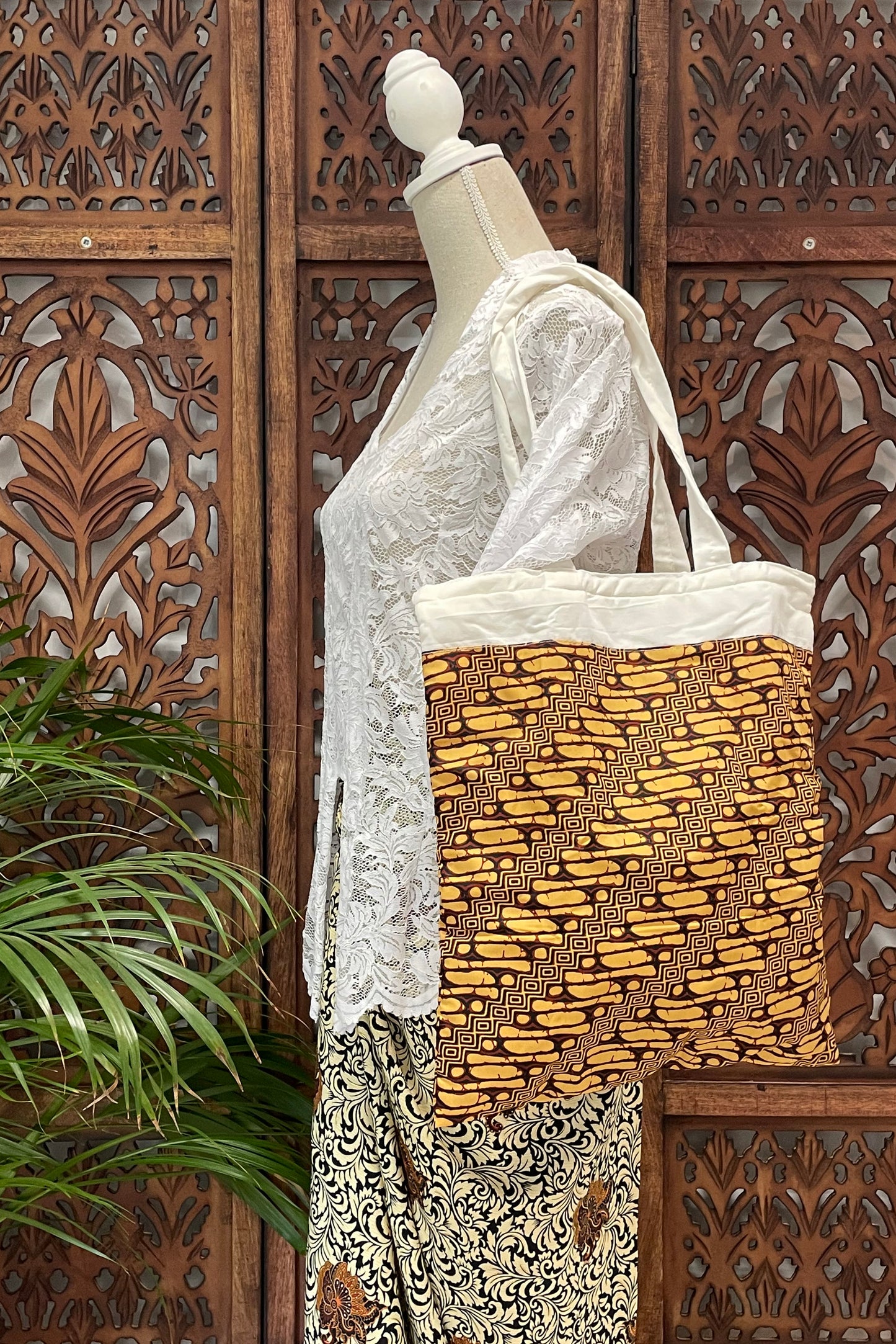 Schoudertas, gevoerd met rits. Tote bag, kleine shopper model 3