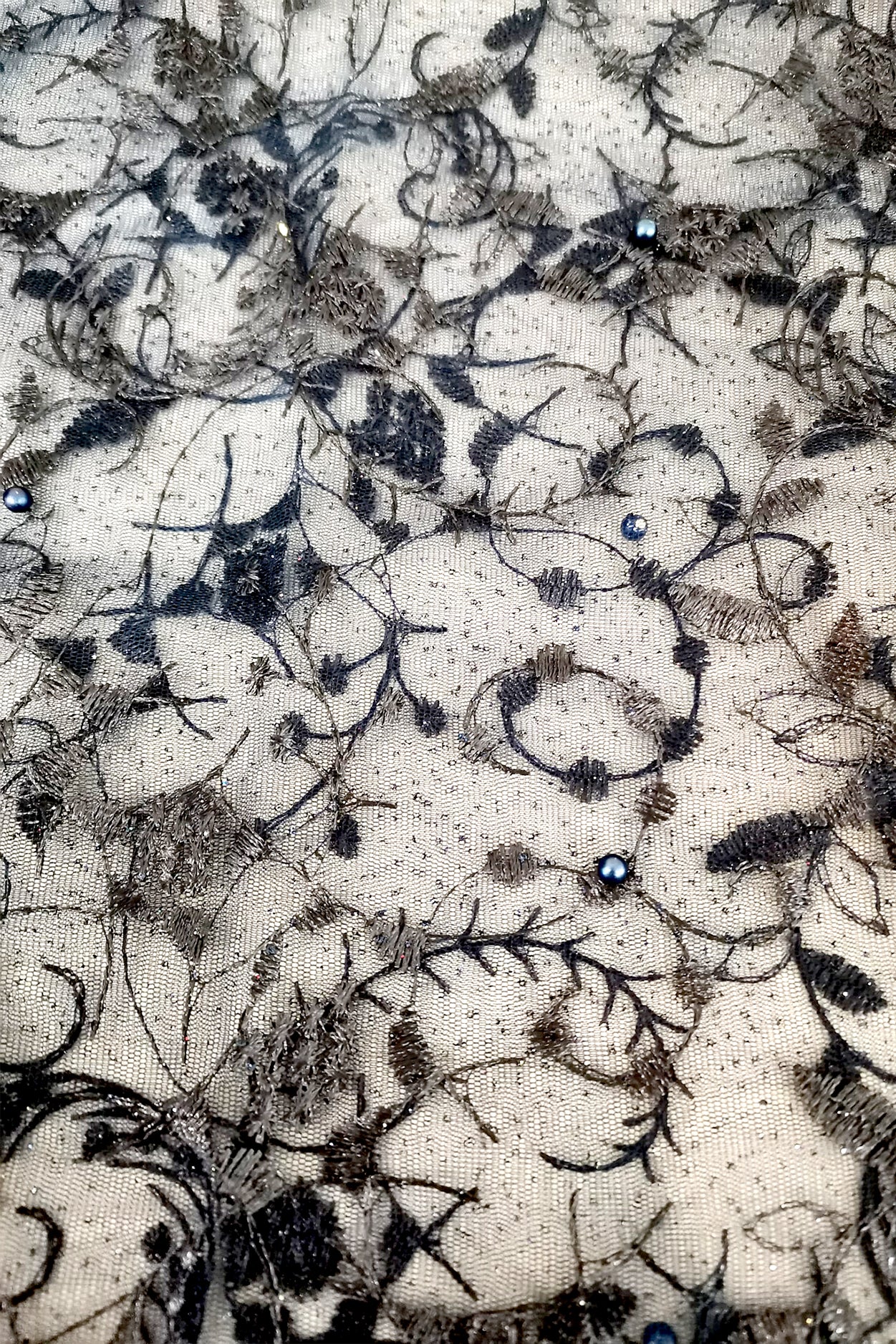 Ruime kebaya blouse, cape, donkerblauw, ook voor grote maten