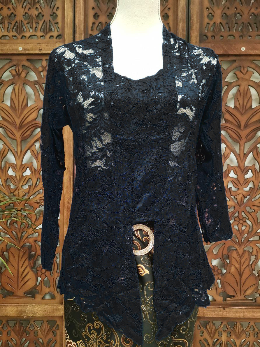 Kebaya zwart, kebaja traditioneel, diverse maten