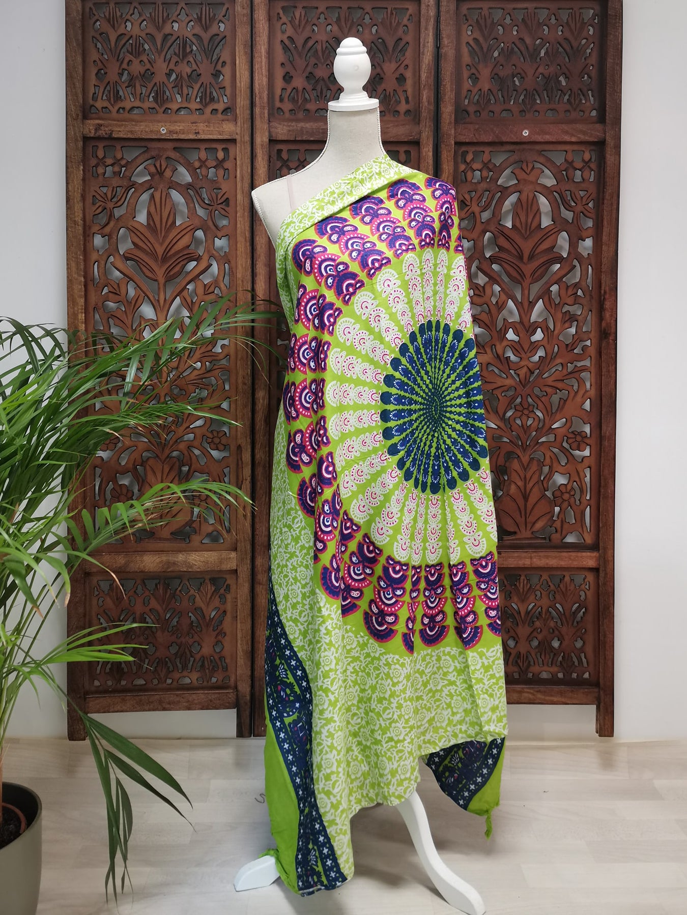 Pareo mandala - lime