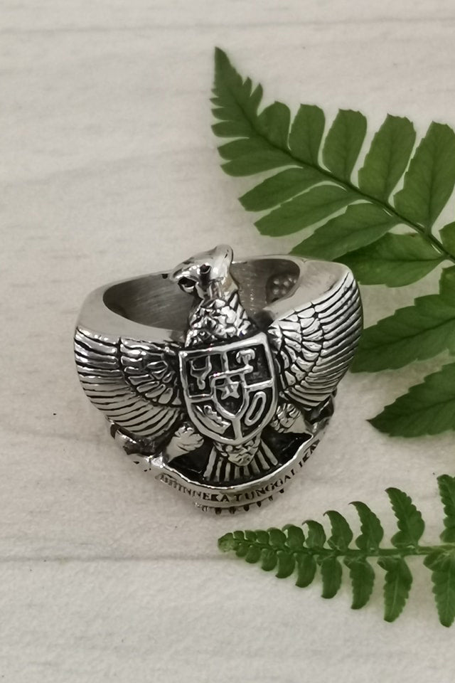 Ring Garuda zilver, diverse maten
