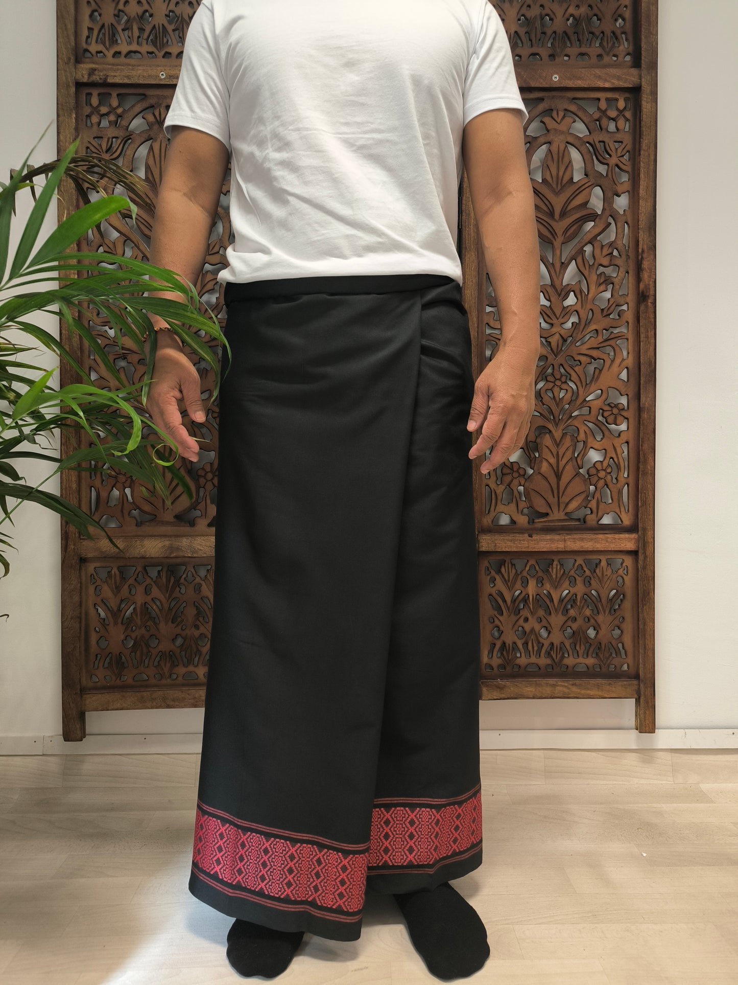 Travelsarong met gekleurde band - verschillende kleuren