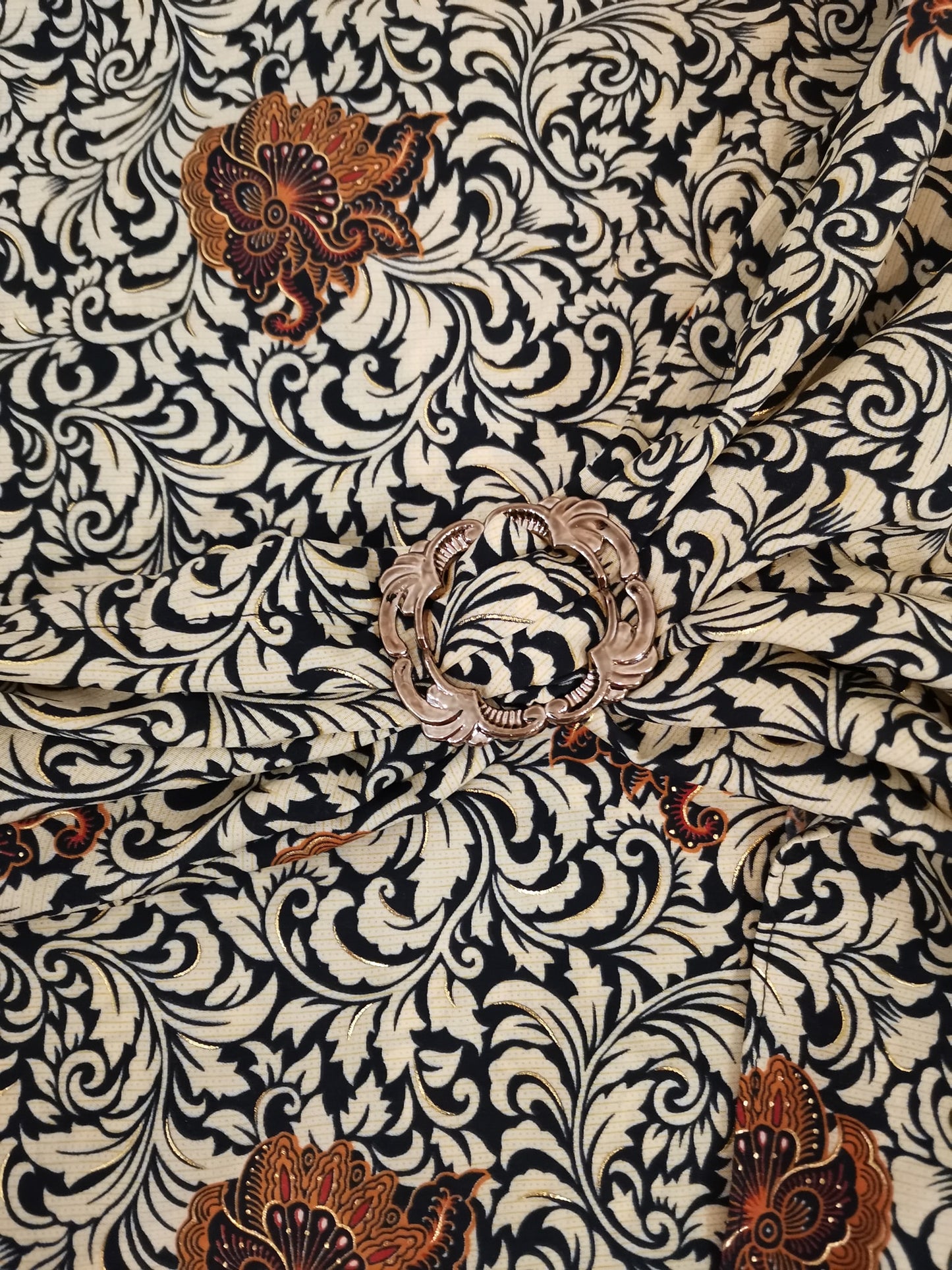 Wikkelrok sarong Garuda Gold met gesp