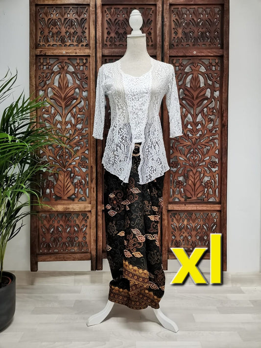 Wikkelrok sarong Mega Mendung met gesp, xl versie