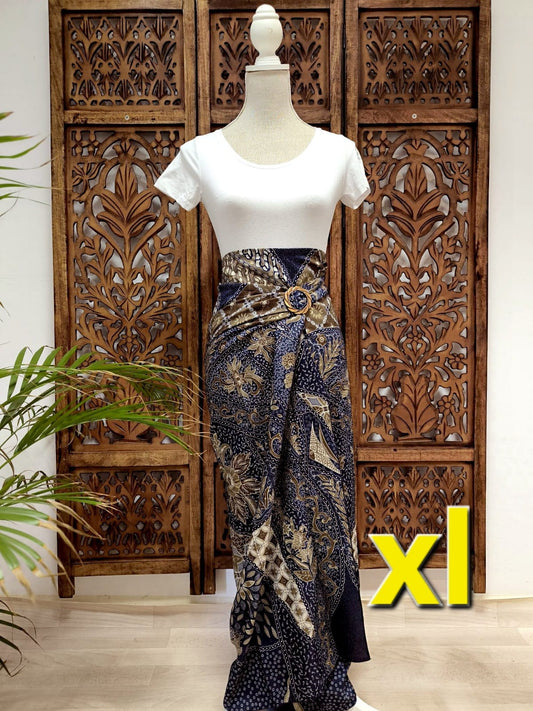 Wikkelrok sarong SR Navy XL, met gesp