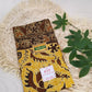 Traditionele sarong Prada Bali Burung, okergeel met vogel