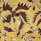 Traditionele sarong Prada Bali Burung, okergeel met vogel