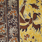 Traditionele sarong Prada Bali Burung, okergeel met vogel