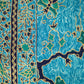 Traditionele sarong Prada Bali Adinda, lichtblauw met vogels