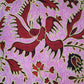 Traditionele sarong Prada Bali Burung, roze met vogels