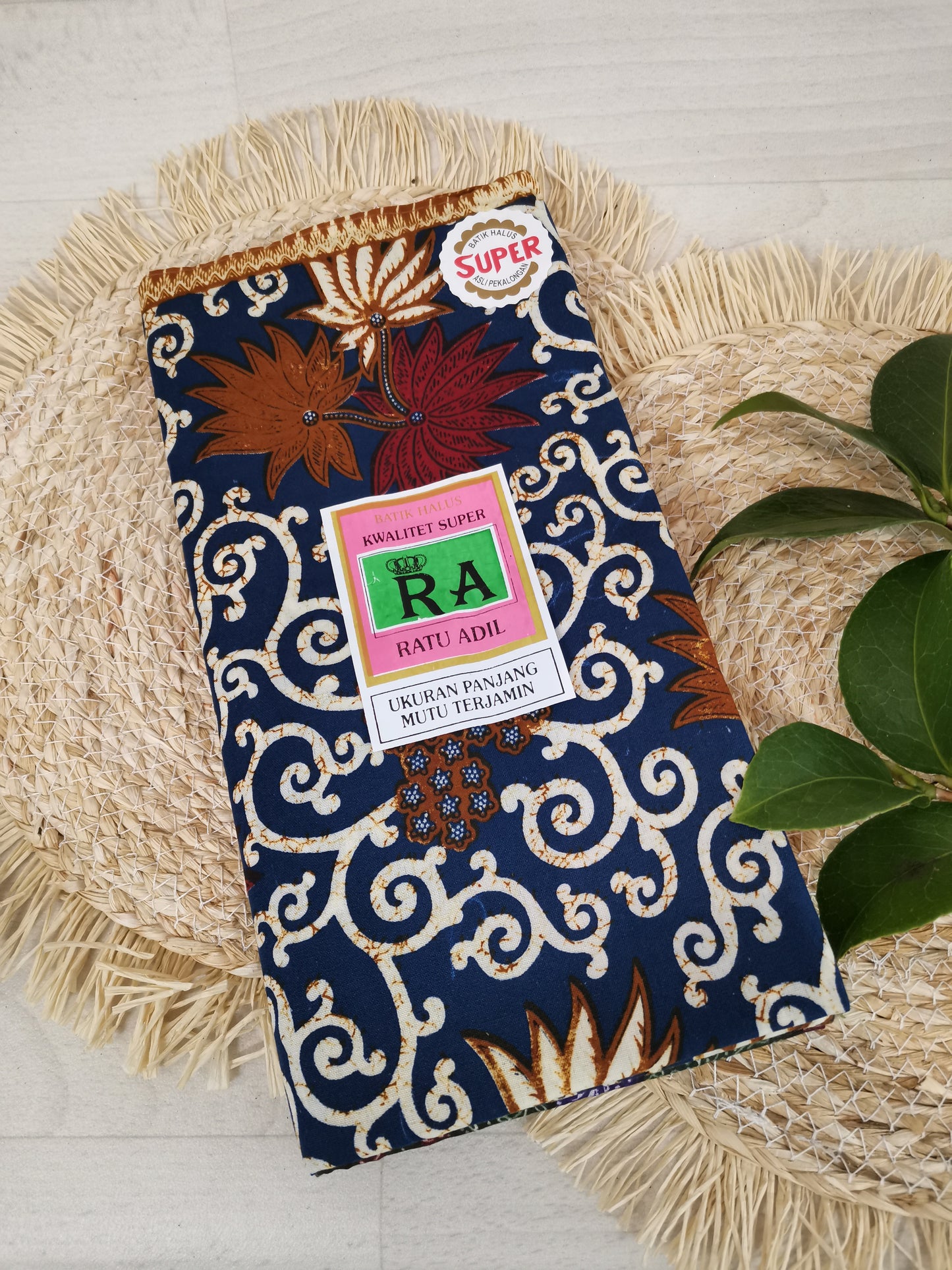 Traditionele sarong Ratu Adil model 2 blauw