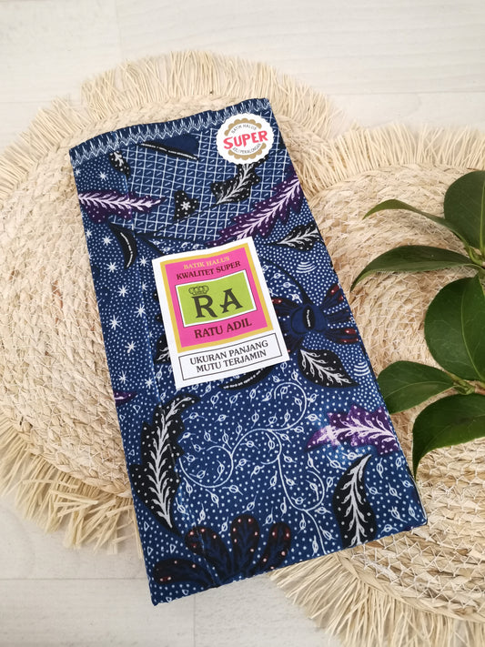 Traditionele sarong Ratu Adil model 3 blauw