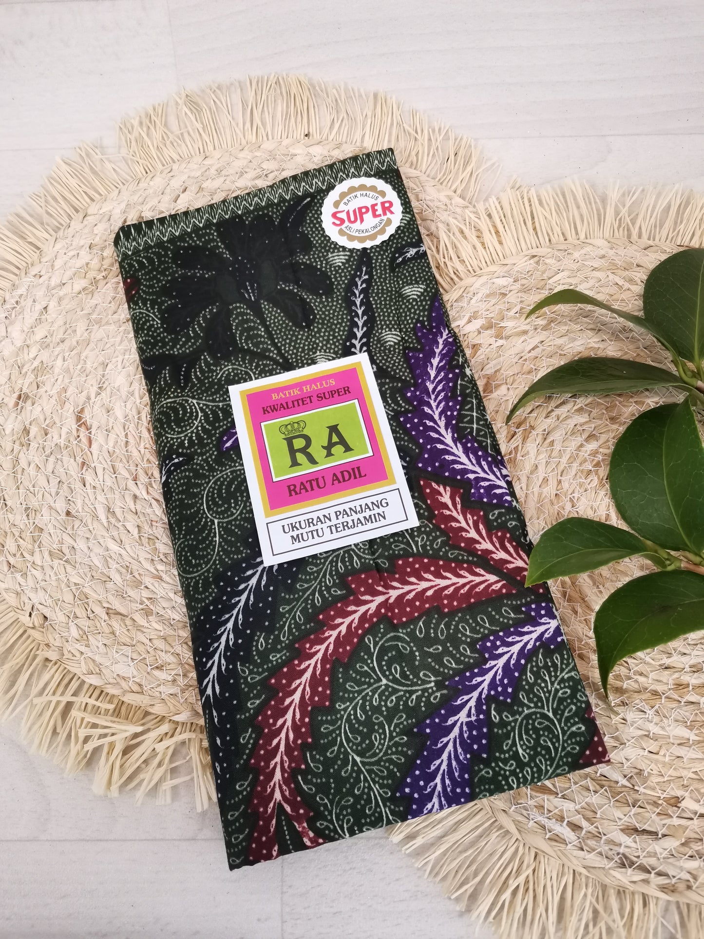 Traditionele sarong Ratu Adil model 3 groen