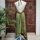 Jurk, zomerjurk, piramide vorm, groen