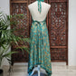 Jurk, zomerjurk, piramide vorm, turquoise, blauwgroen