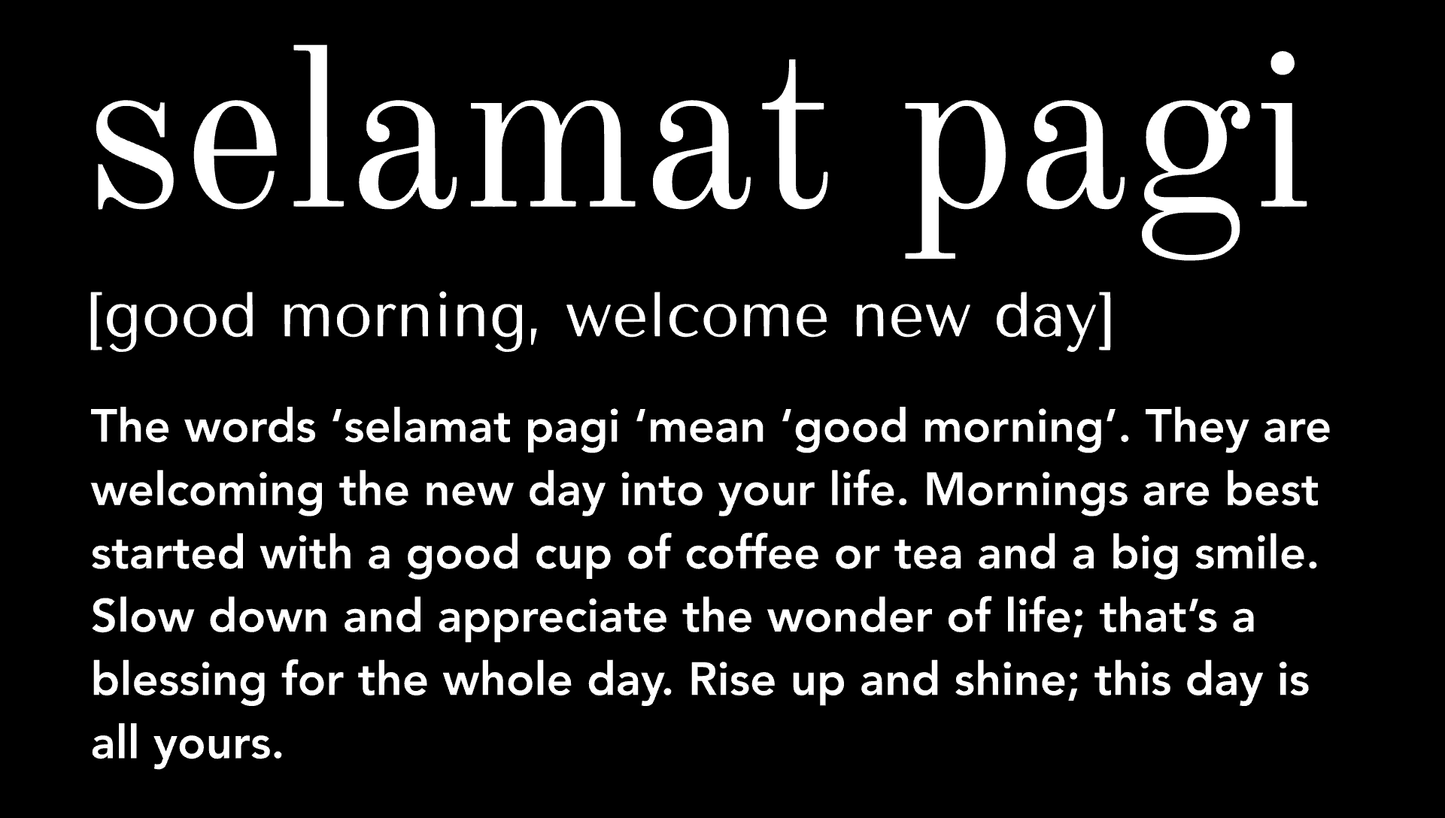 T-shirt Selamat pagi