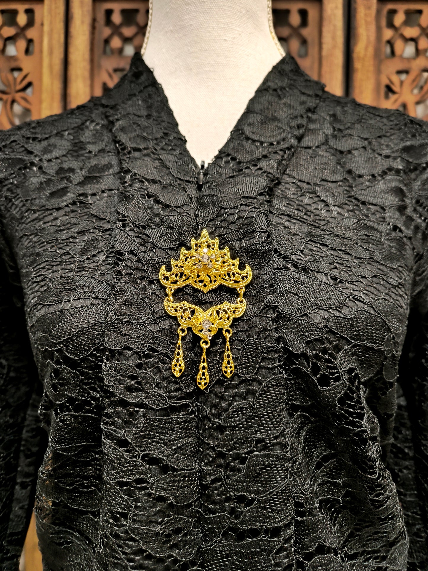 Broche Kebaya / Selendang - Goud