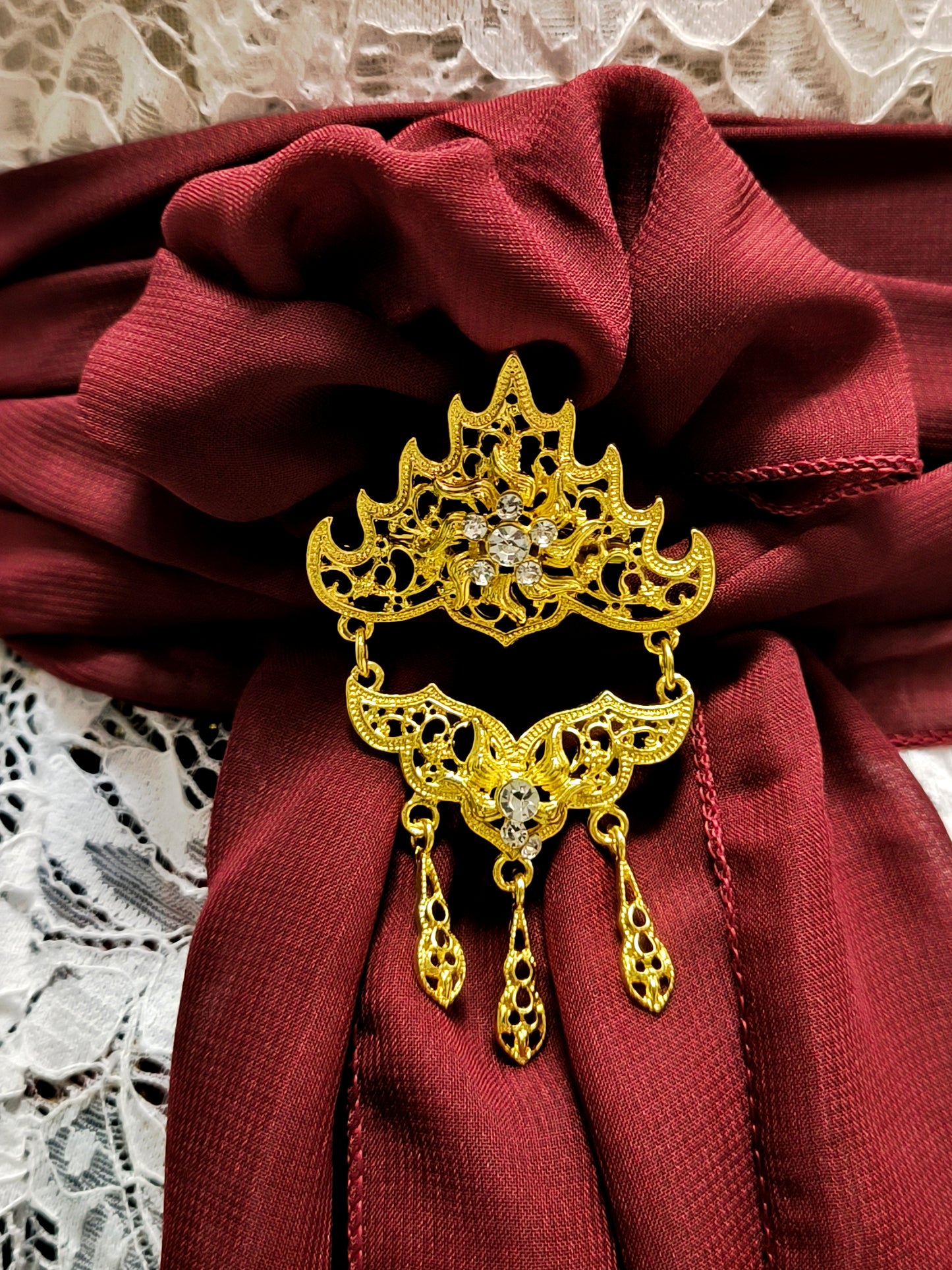 Broche Kebaya / Selendang - Goud