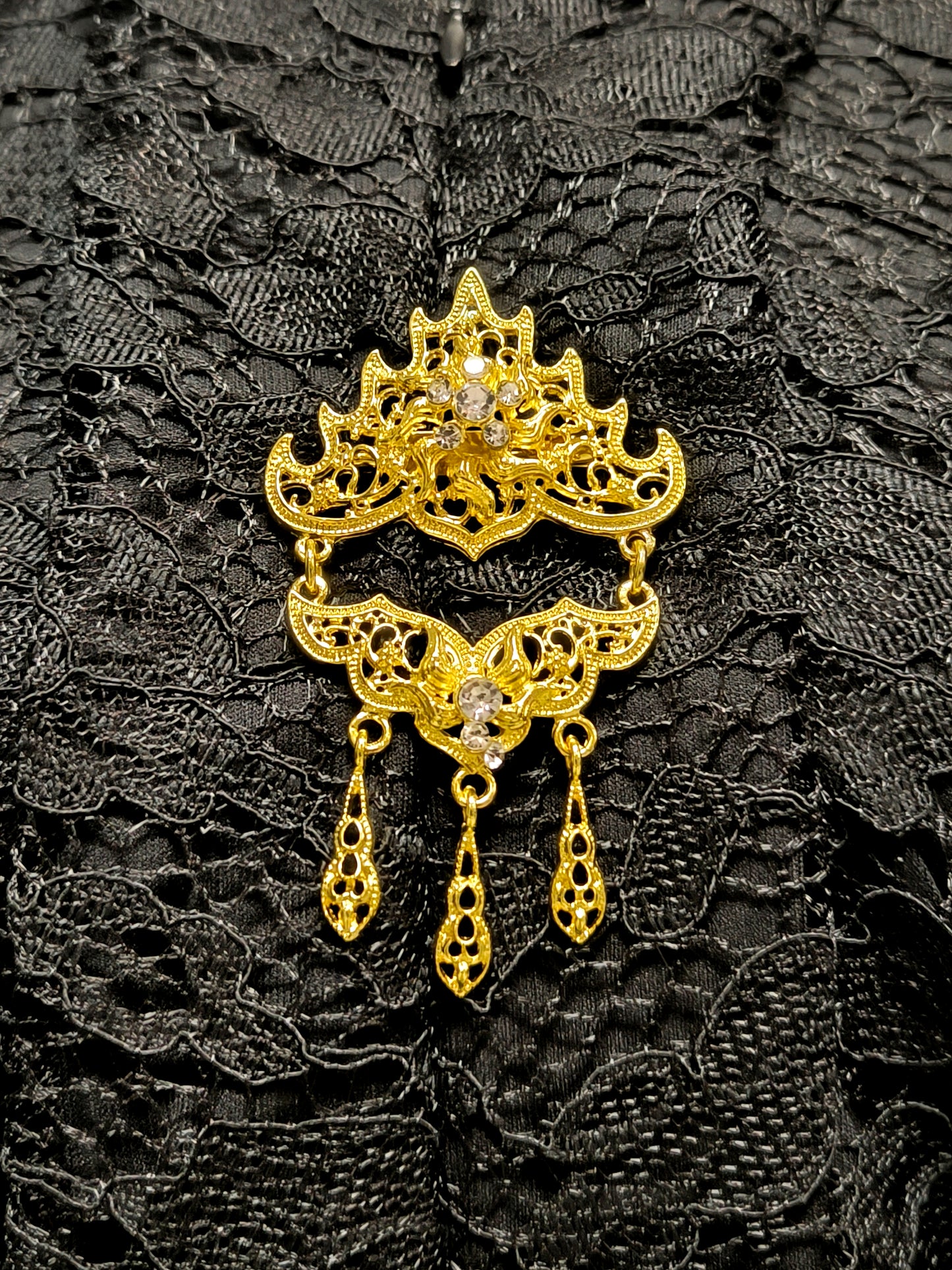 Broche Kebaya / Selendang - Goud