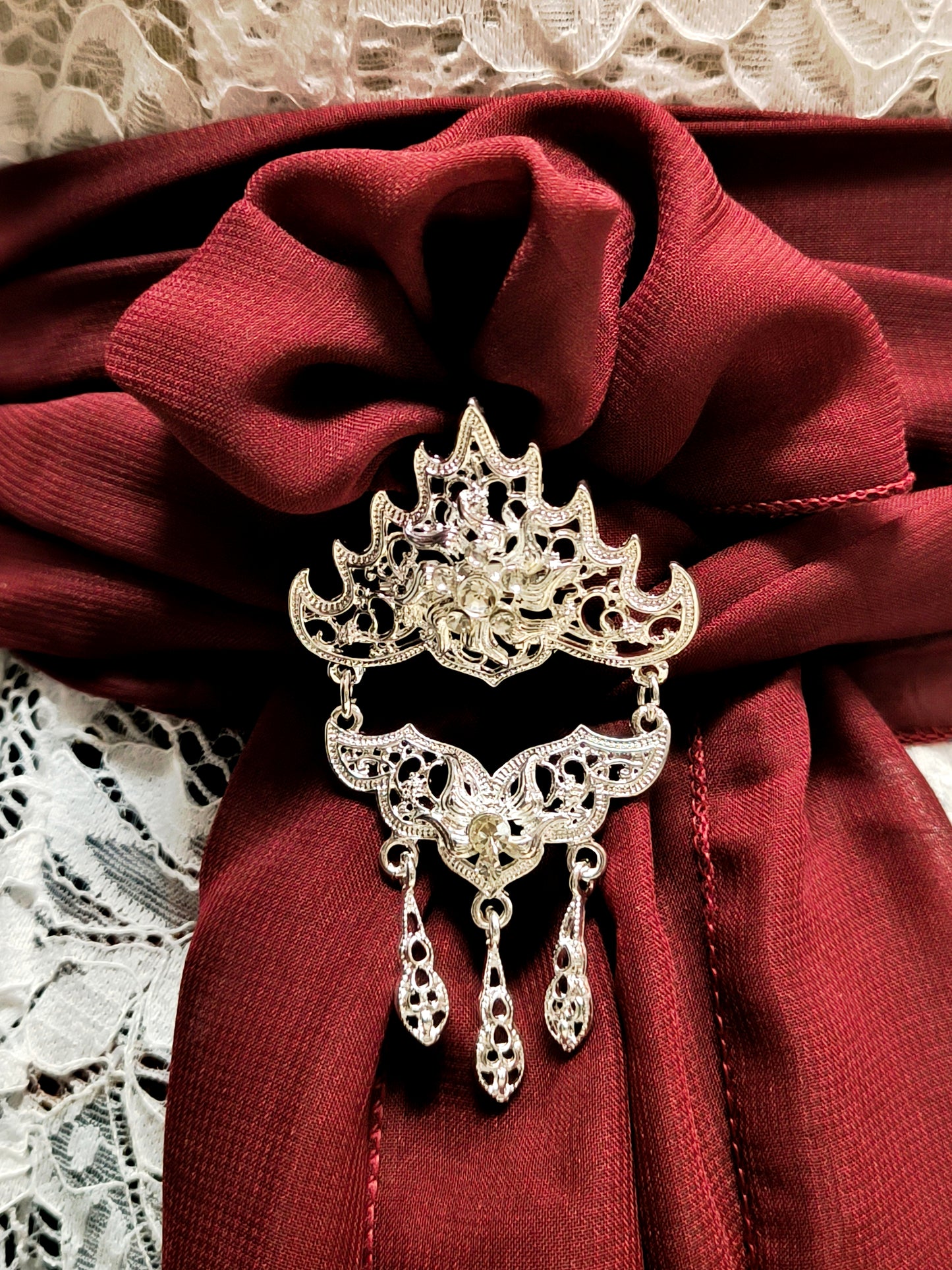 Broche Kebaya / Selendang - Zilver
