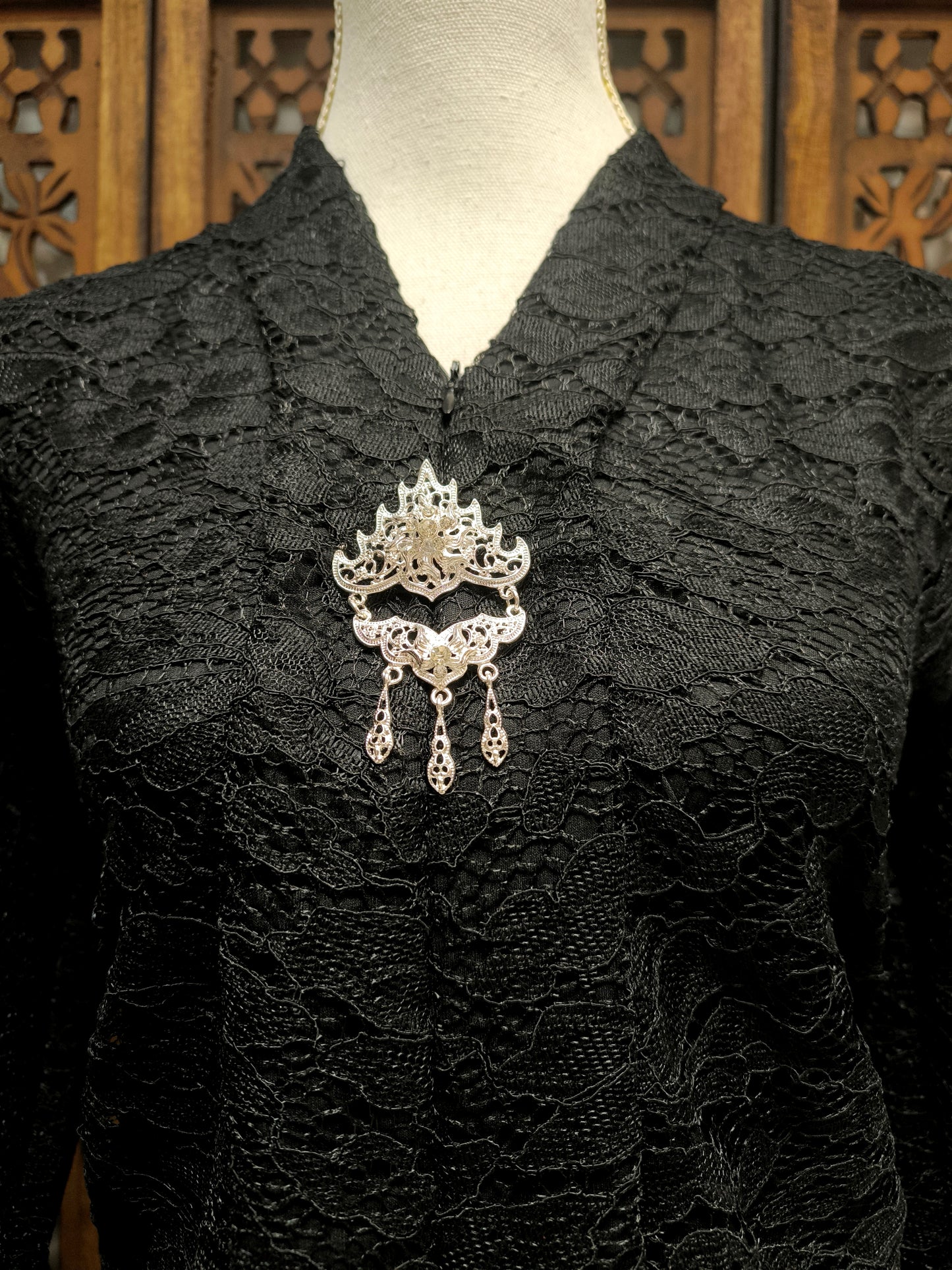 Broche Kebaya / Selendang - Zilver