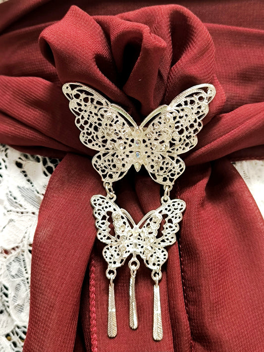 Broche Kebaya / Selendang - Vlinder Zilver