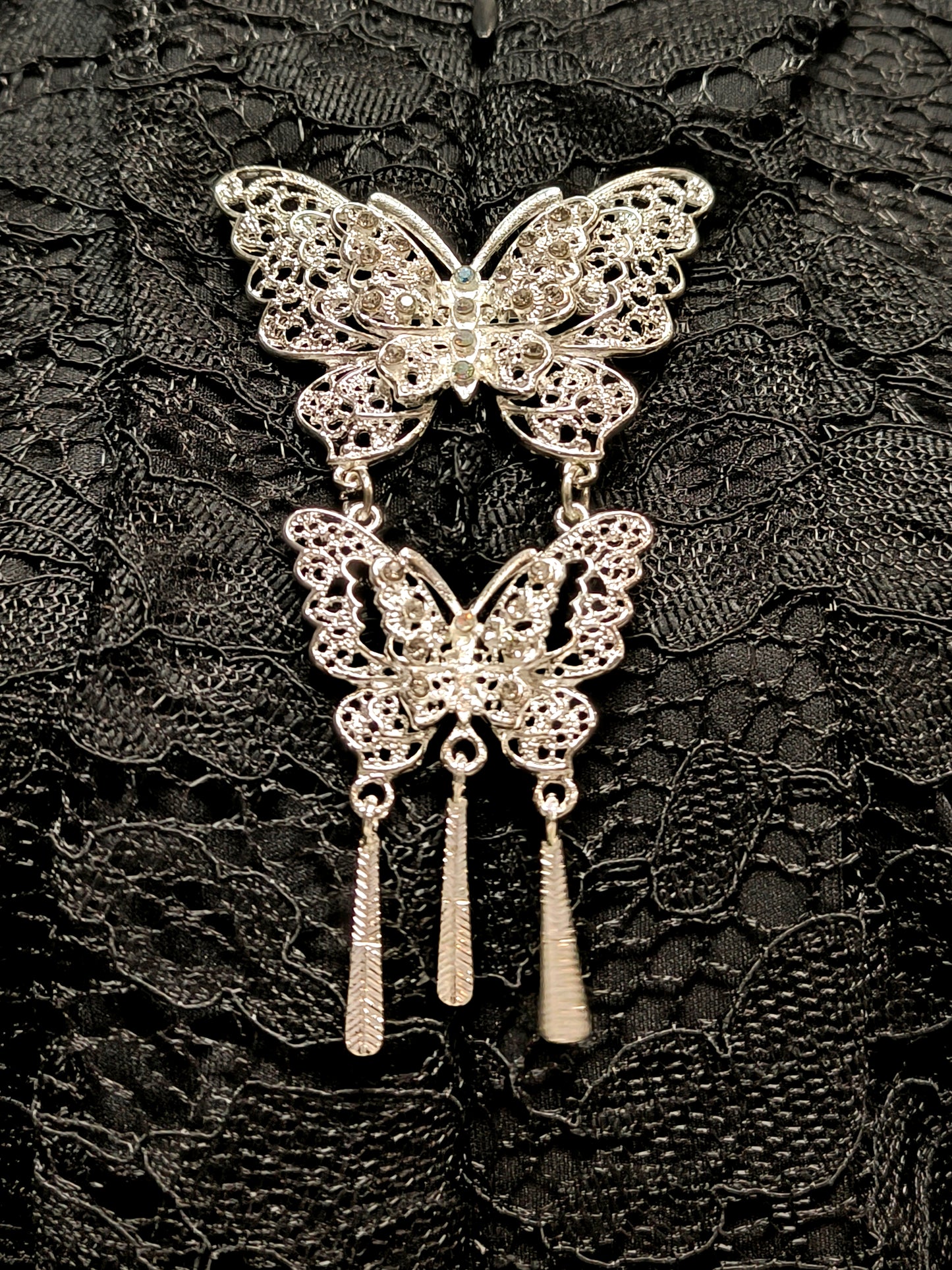 Broche Kebaya / Selendang - Vlinder Zilver