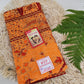 Traditionele sarong Prada Bali Adinda, oranje met vogels