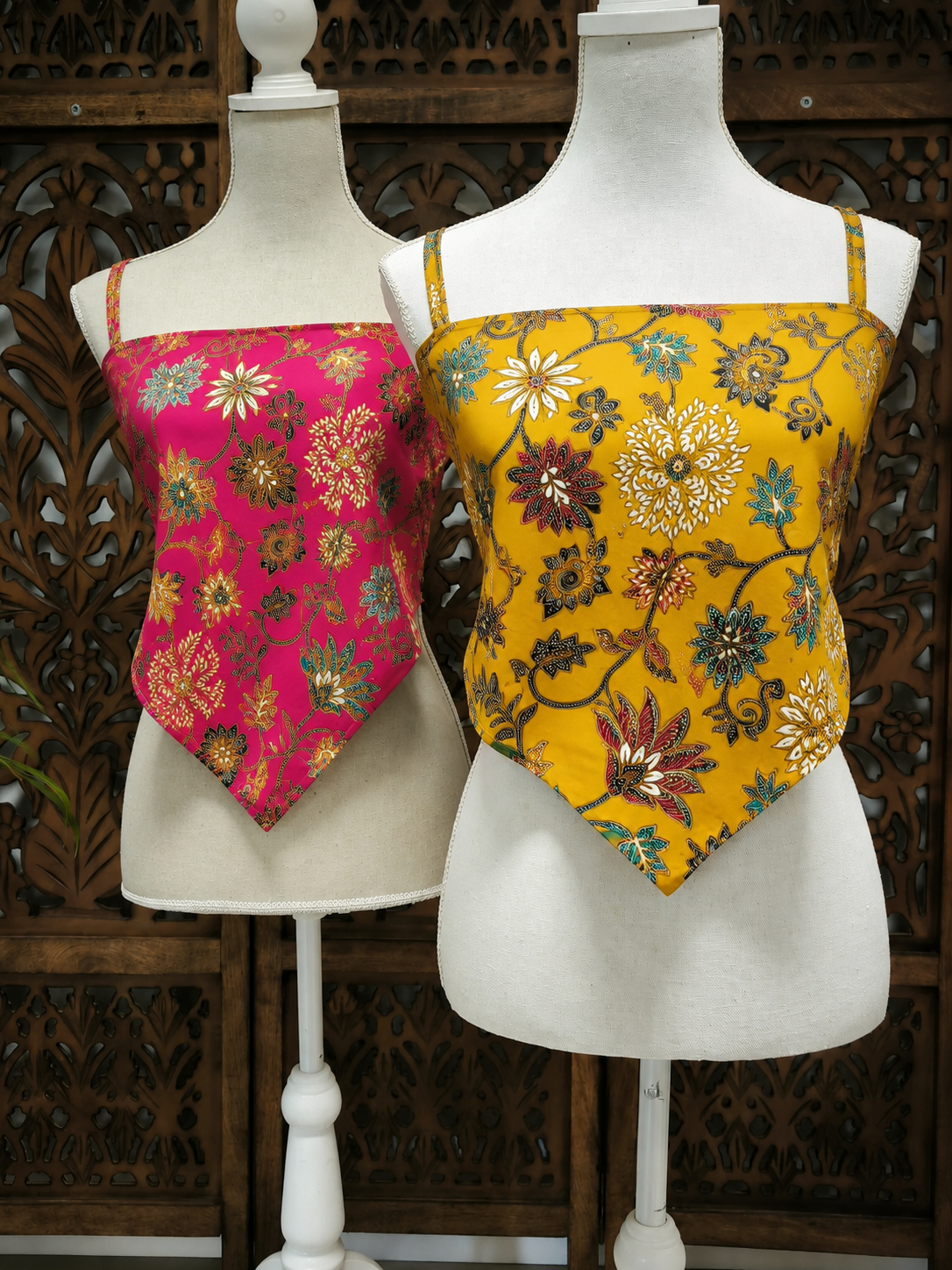 Batik top - geel