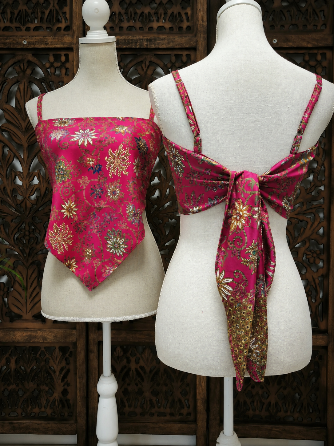Batik top - fuchsia