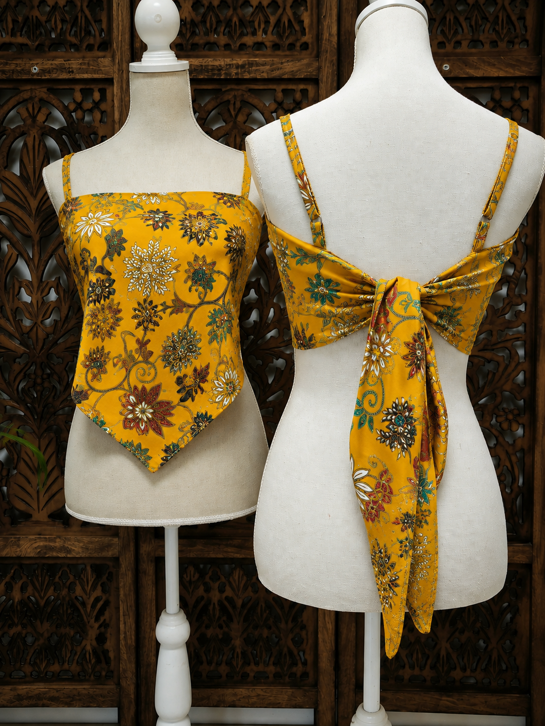 Batik top - geel