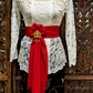 Slendang rood, zonder broche