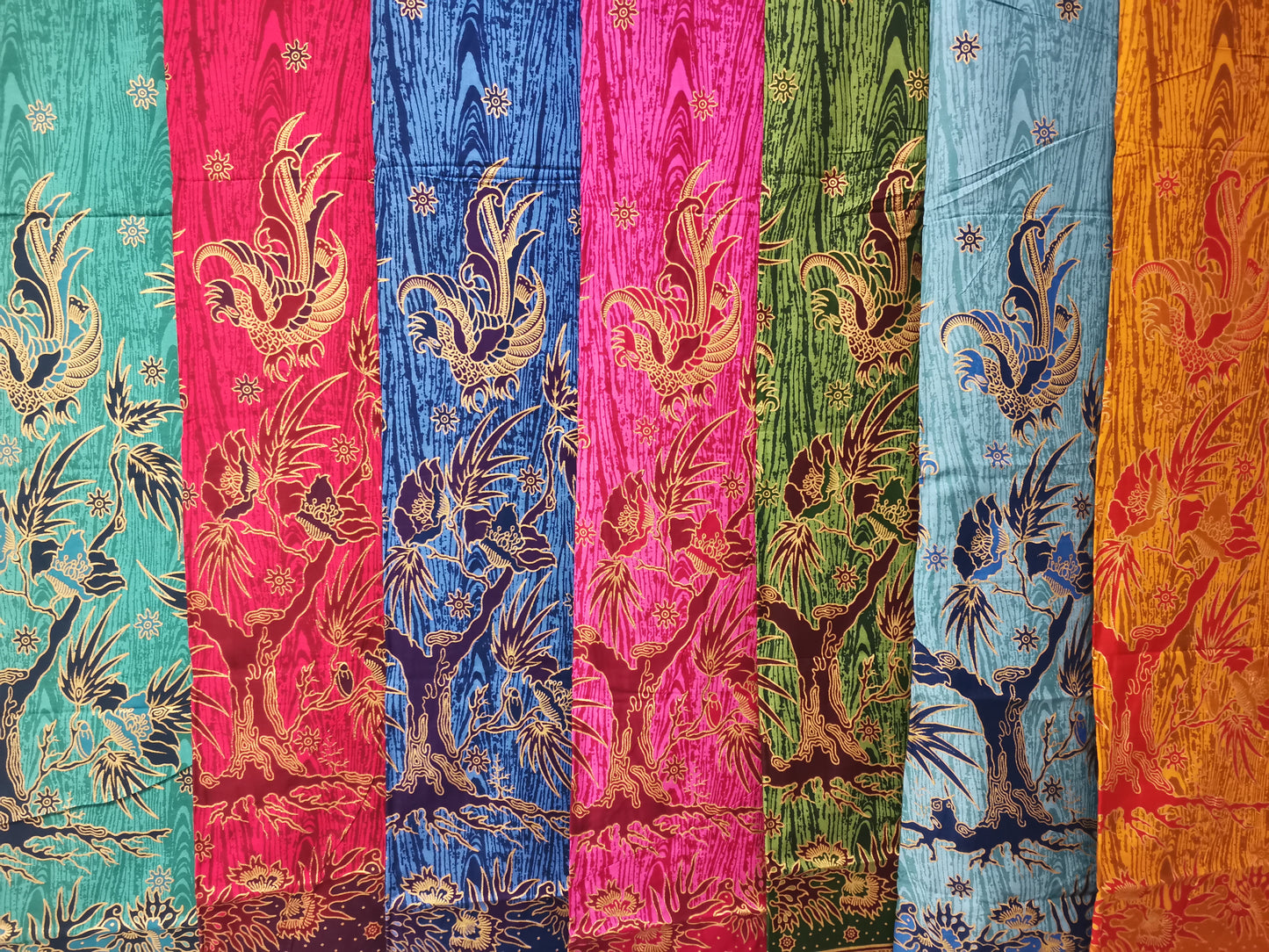 Traditionele sarong Prada Batik Bali - Feniks oranje