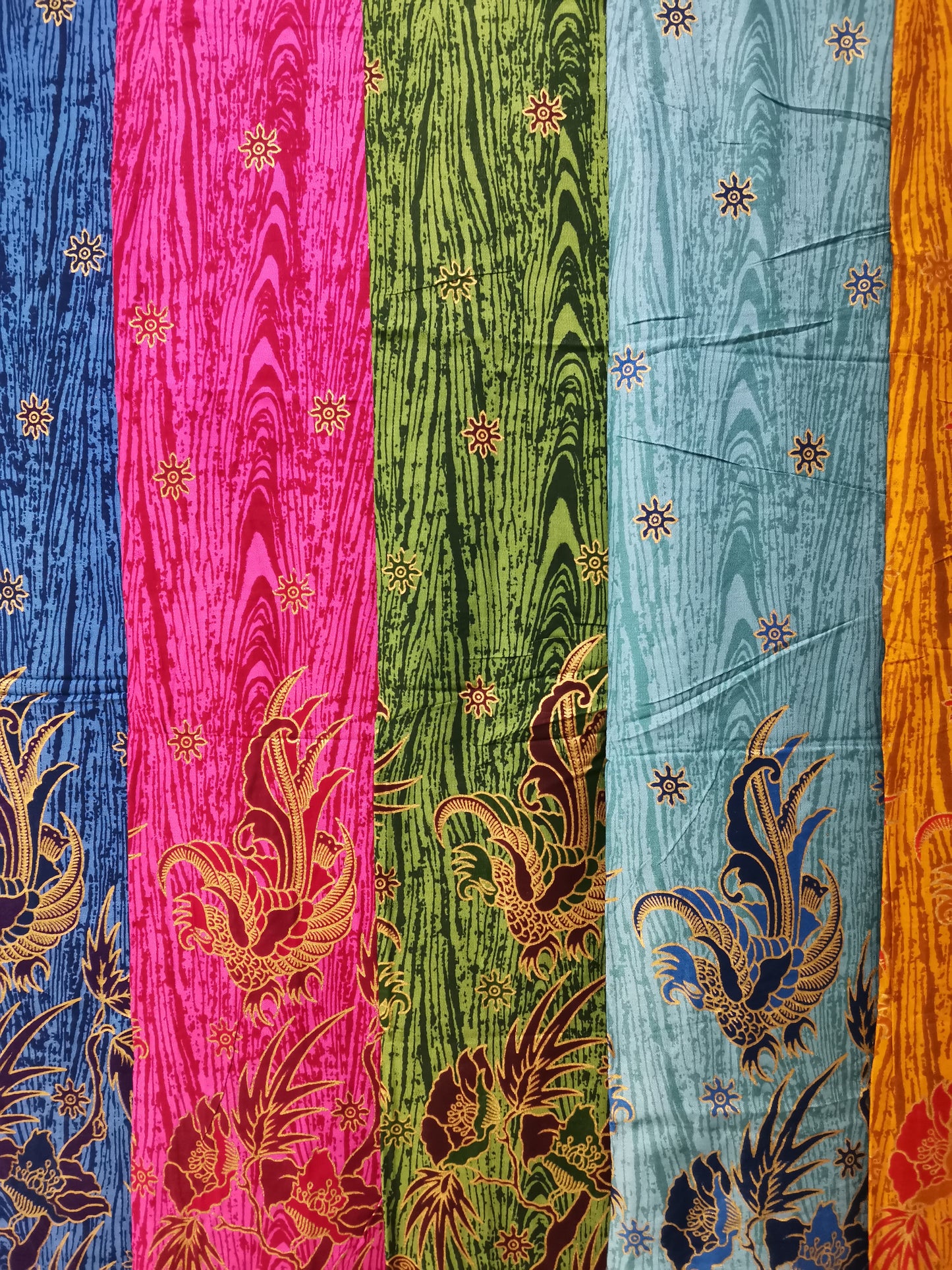 Traditionele sarong Prada Batik Bali - Feniks oranje