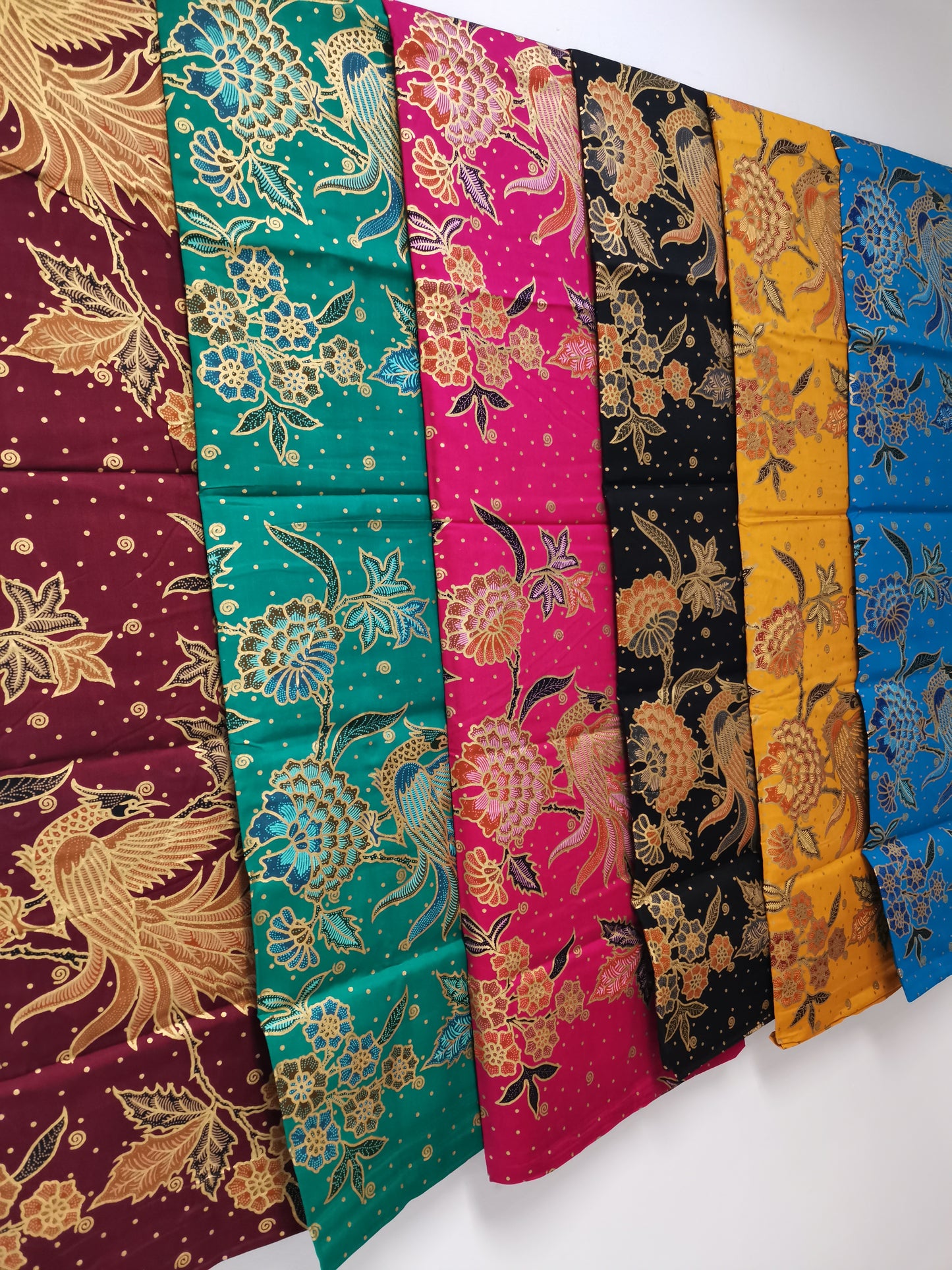 Traditionele sarong Prada Bali Batu Bulan Burung - zwart