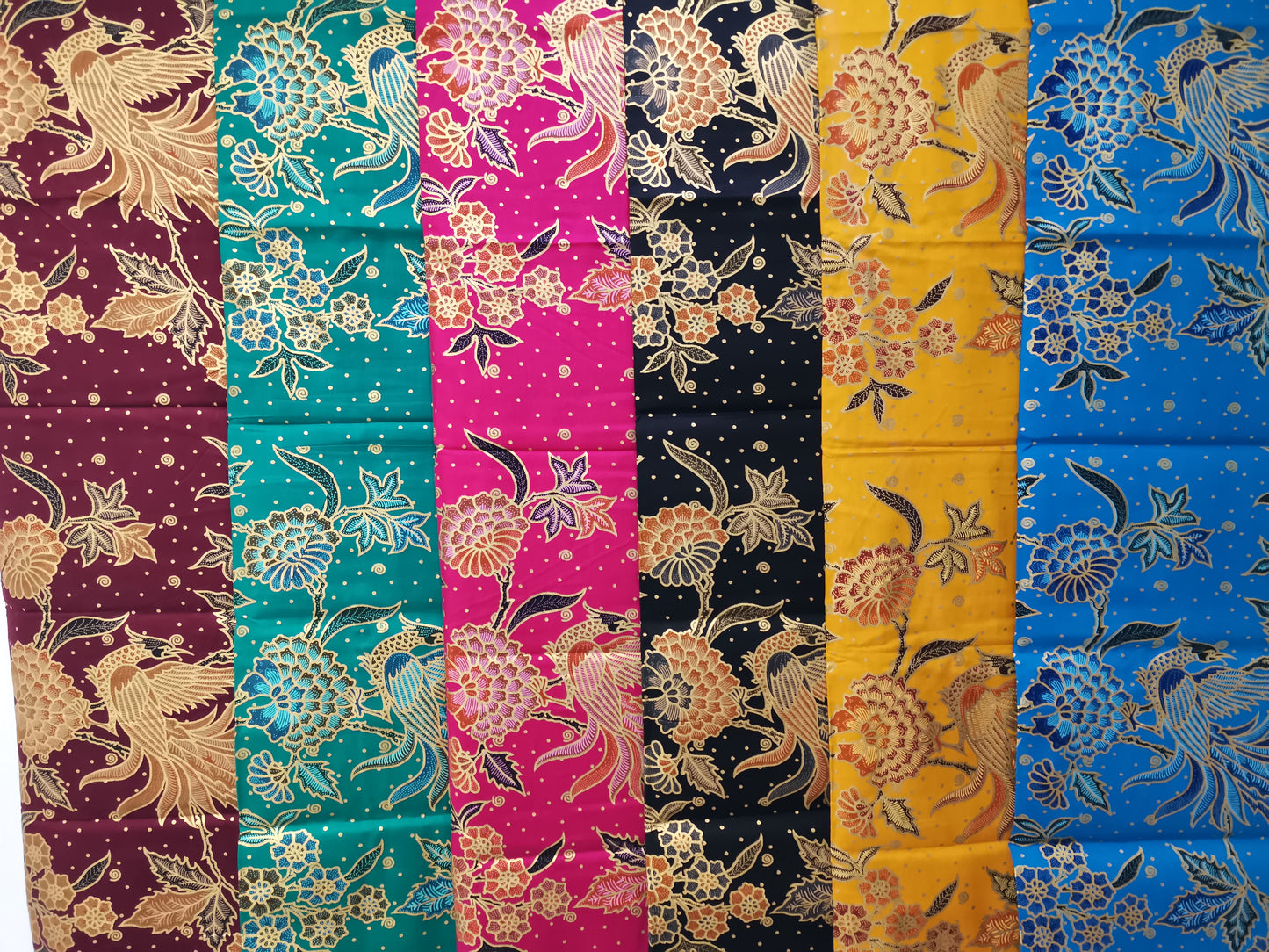 Traditionele sarong Prada Bali Batu Bulan Burung - zwart