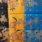 Traditionele sarong Prada Bali Batu Bulan Burung - geel