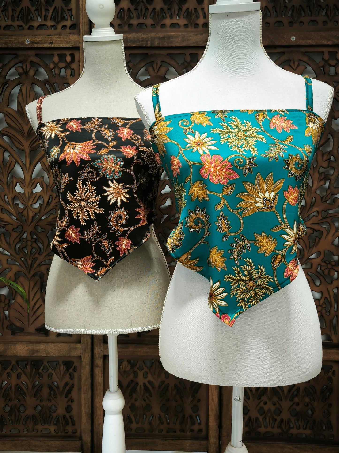 Batik top - groen