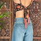 Batik top - zwart