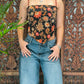 Batik top - zwart