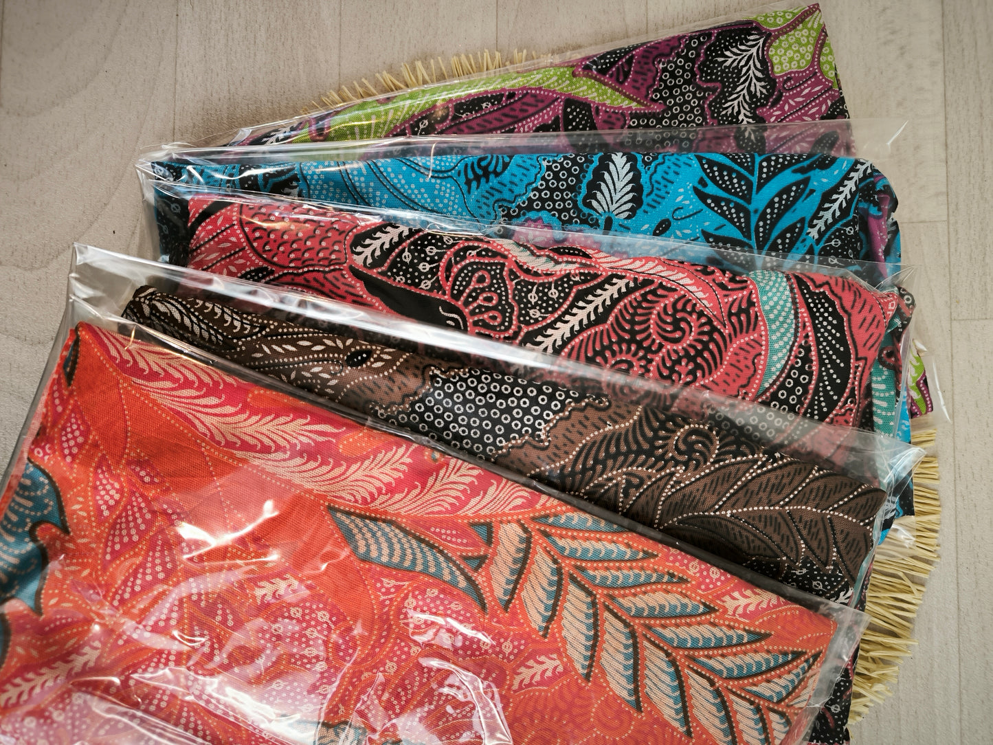 Pareo batik padi - blauw