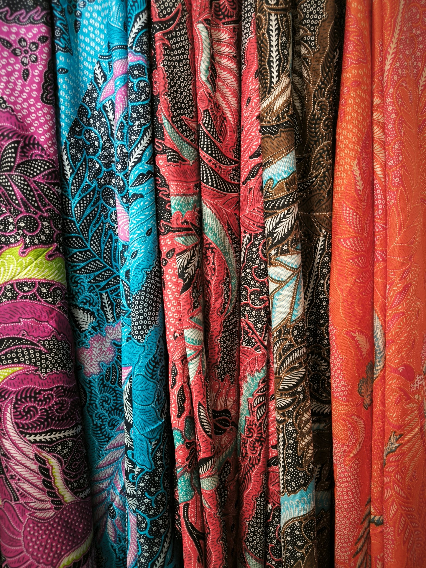 Pareo batik padi - blauw