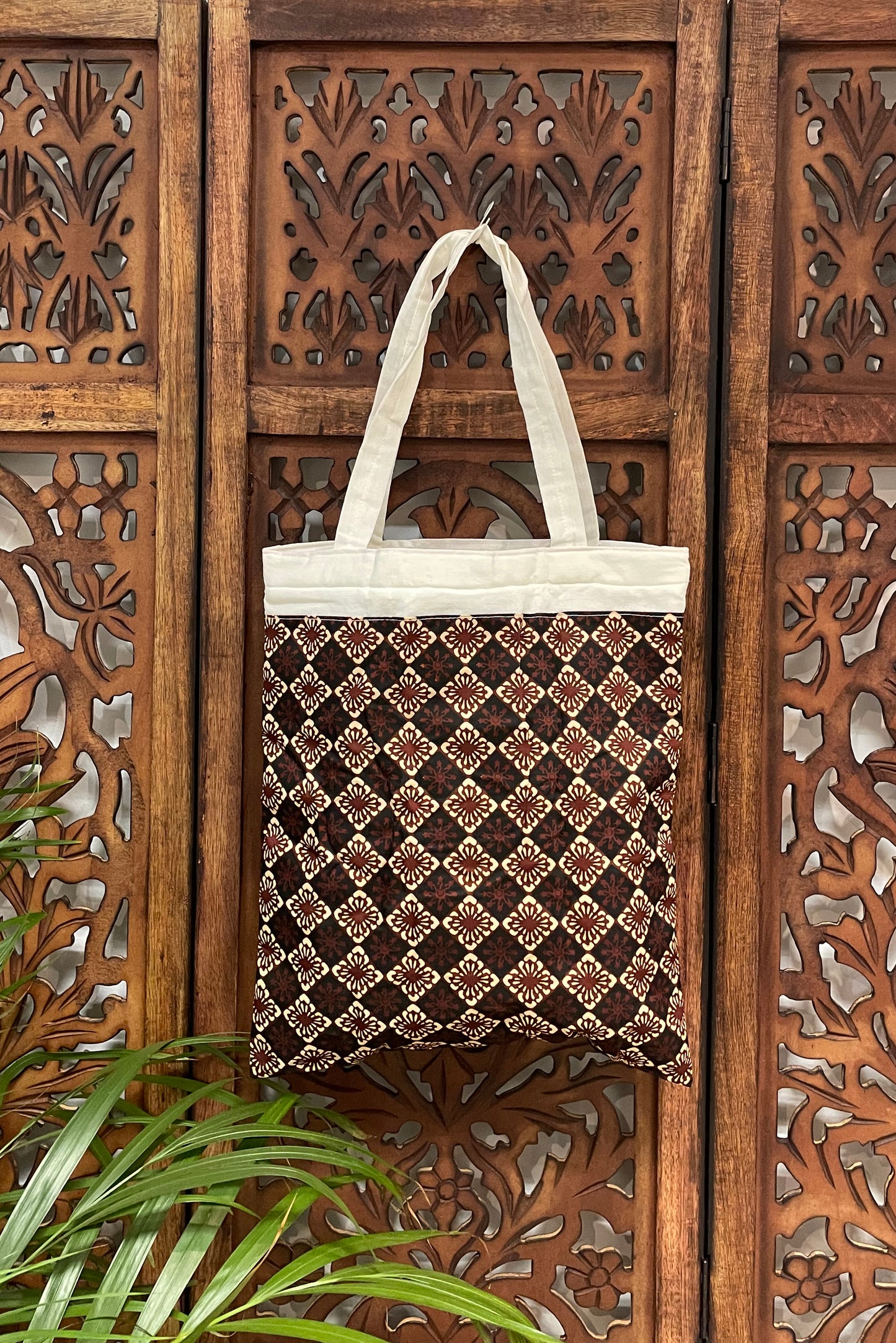 Schoudertas, gevoerd met rits. Tote bag, kleine shopper model 1